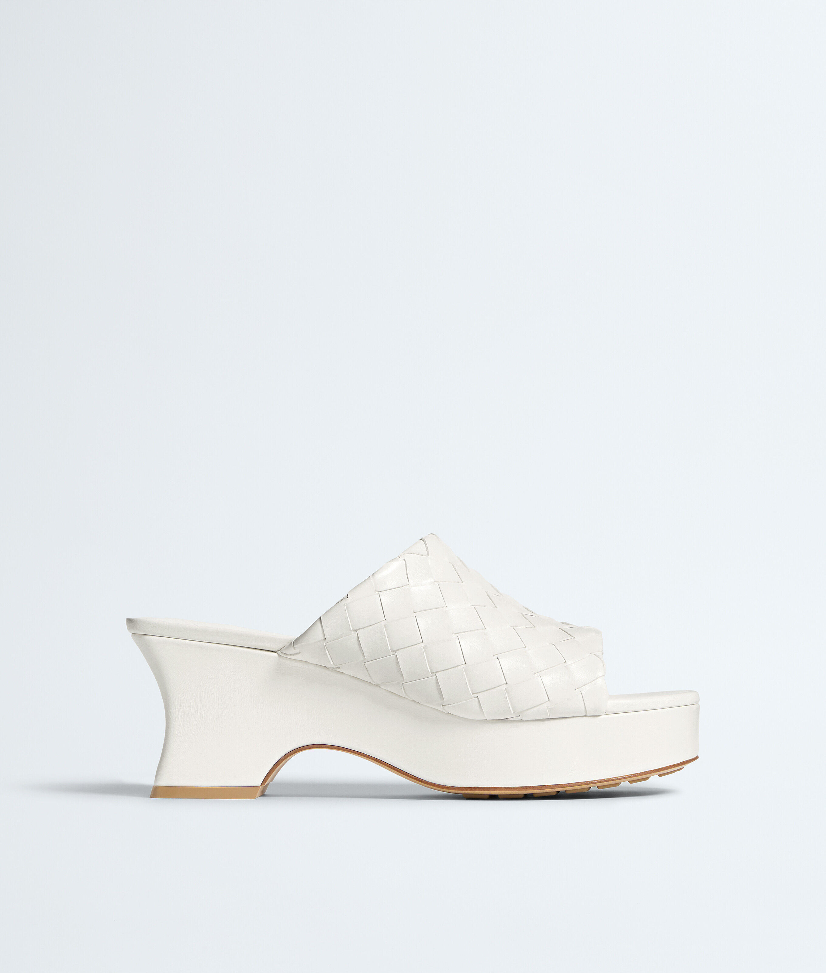 Bottega Veneta Rosita Wedge Mule-White - Woman - 6